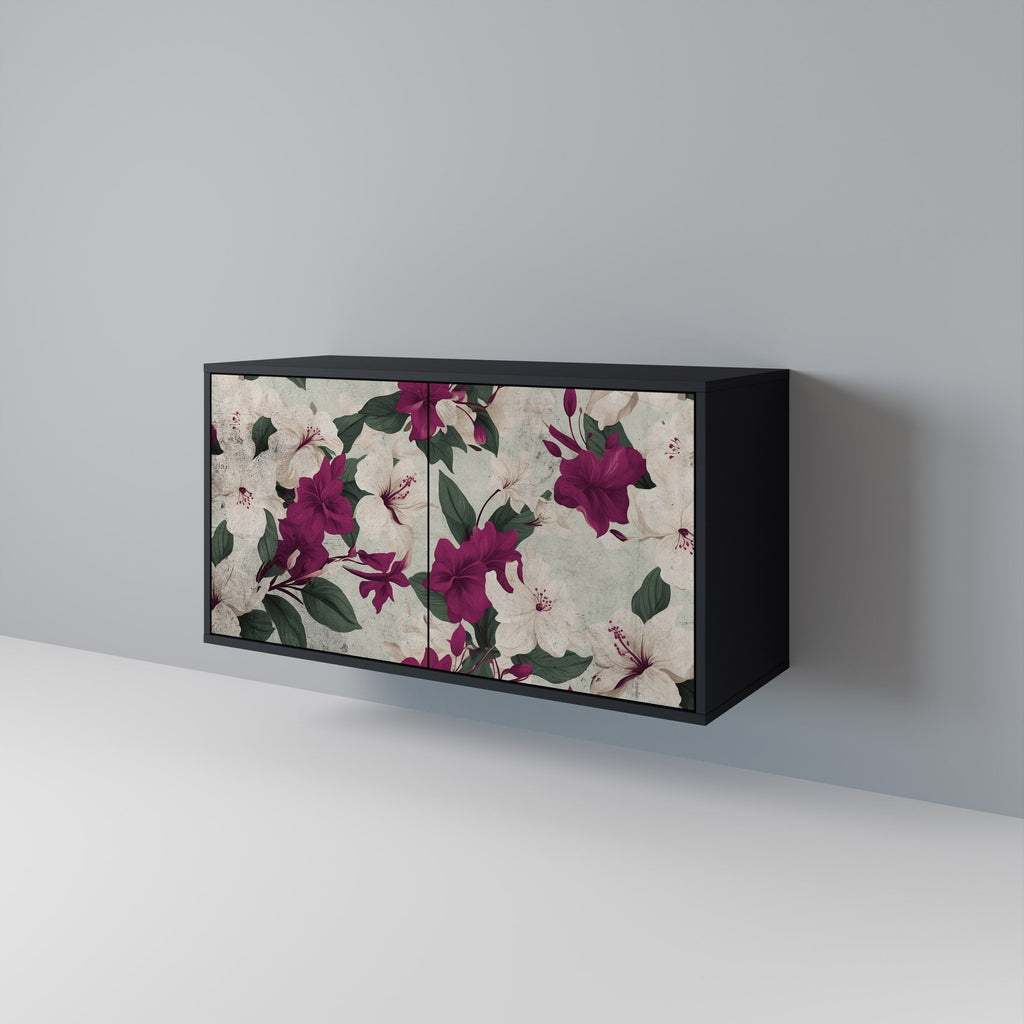 FLOWERET DREAM Aparador de 2 Portas em Acabamento Preto