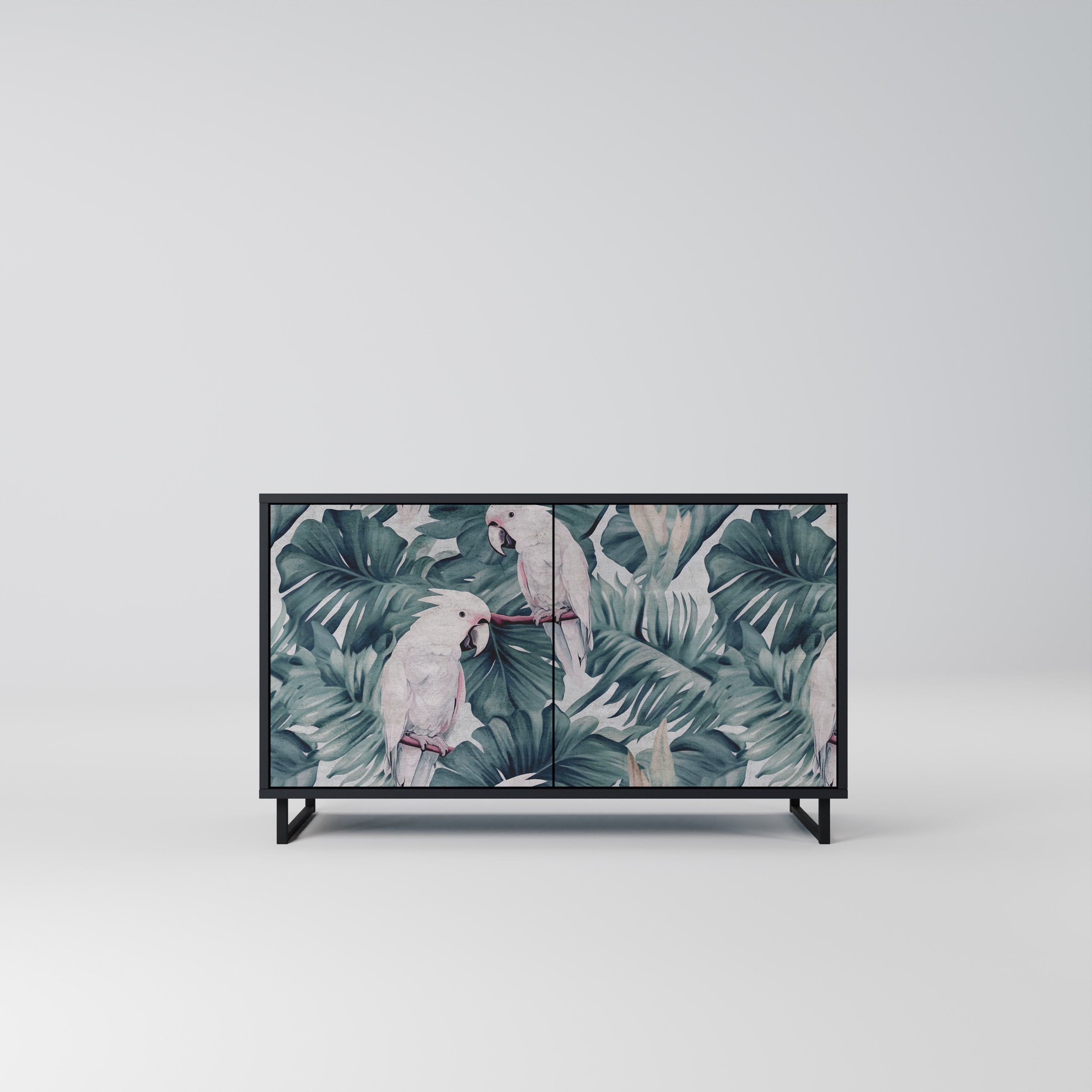 POPINJAY LOOK Aparador de 2 Portas em Acabamento Preto