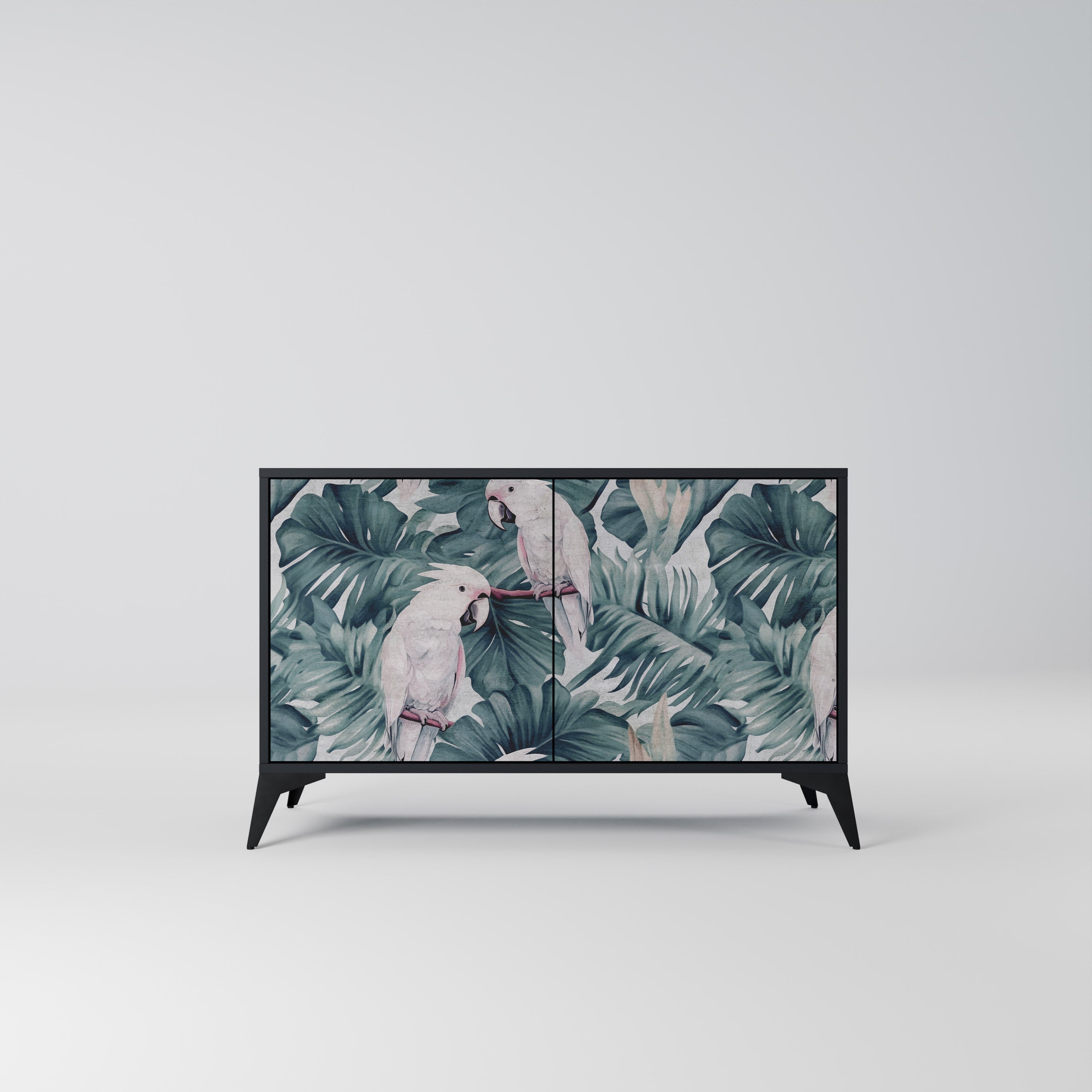 POPINJAY LOOK Aparador de 2 Portas em Acabamento Preto