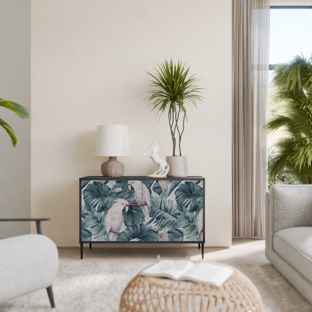 POPINJAY LOOK Aparador de 2 Portas em Acabamento Preto