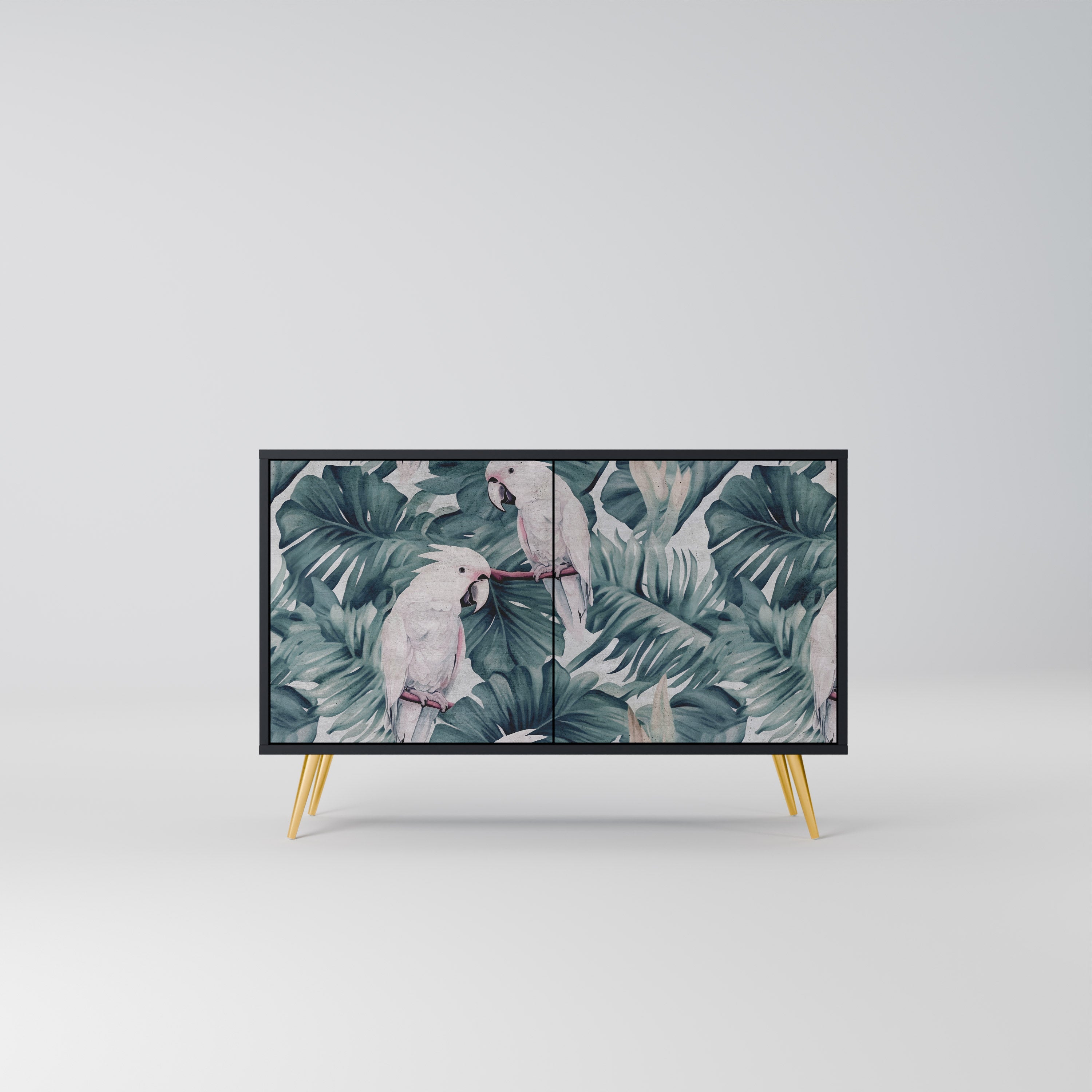 POPINJAY LOOK Aparador de 2 Portas em Acabamento Preto