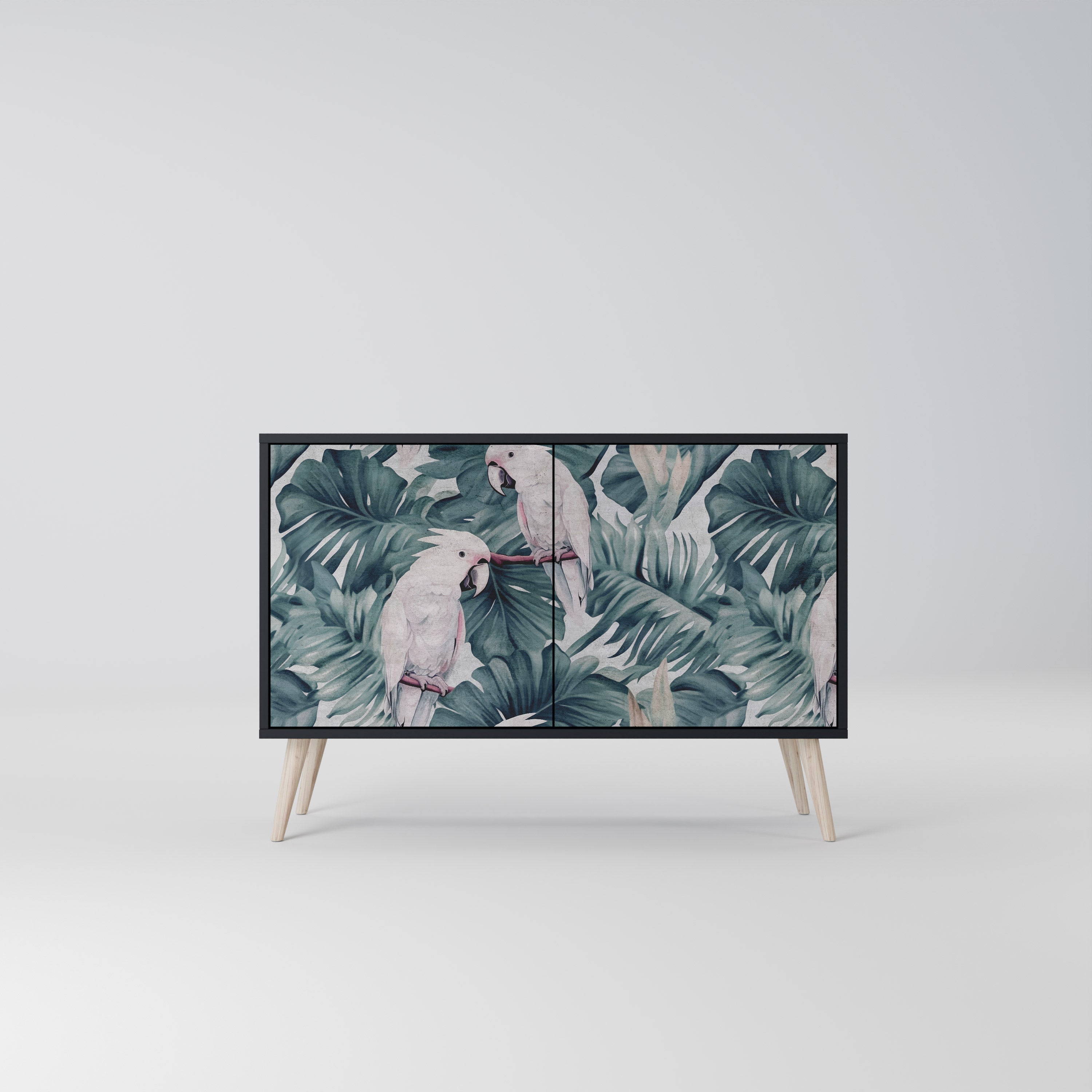 POPINJAY LOOK Aparador de 2 Portas em Acabamento Preto