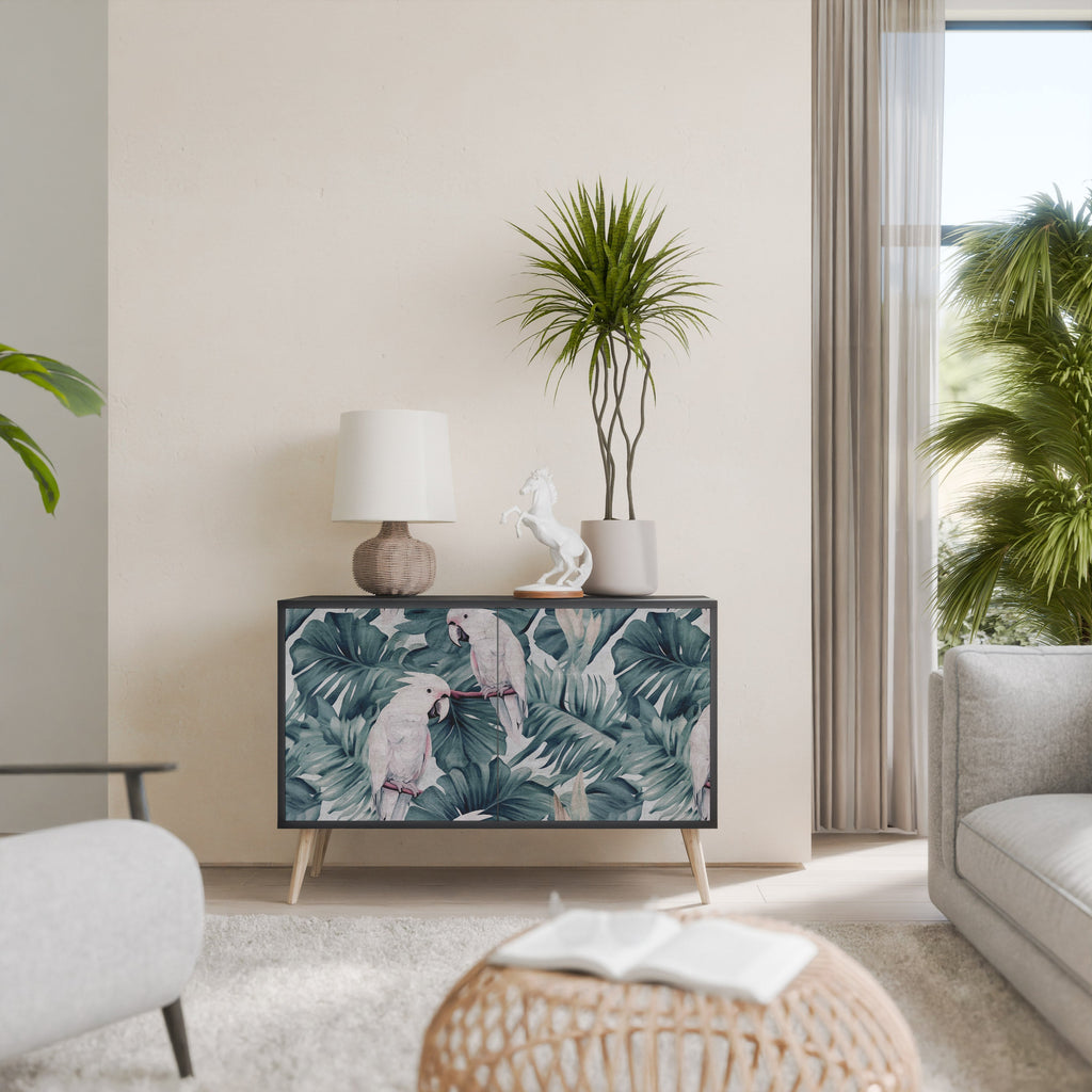 POPINJAY LOOK Aparador de 2 Portas em Acabamento Preto