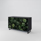 SUCCULENT JUNGLE 2-Door Sideboard in Black Finish