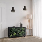 SUCCULENT JUNGLE 2-Door Sideboard in Black Finish