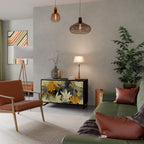 SUNKISSED LILY Aparador de 2 Portas em Acabamento Preto