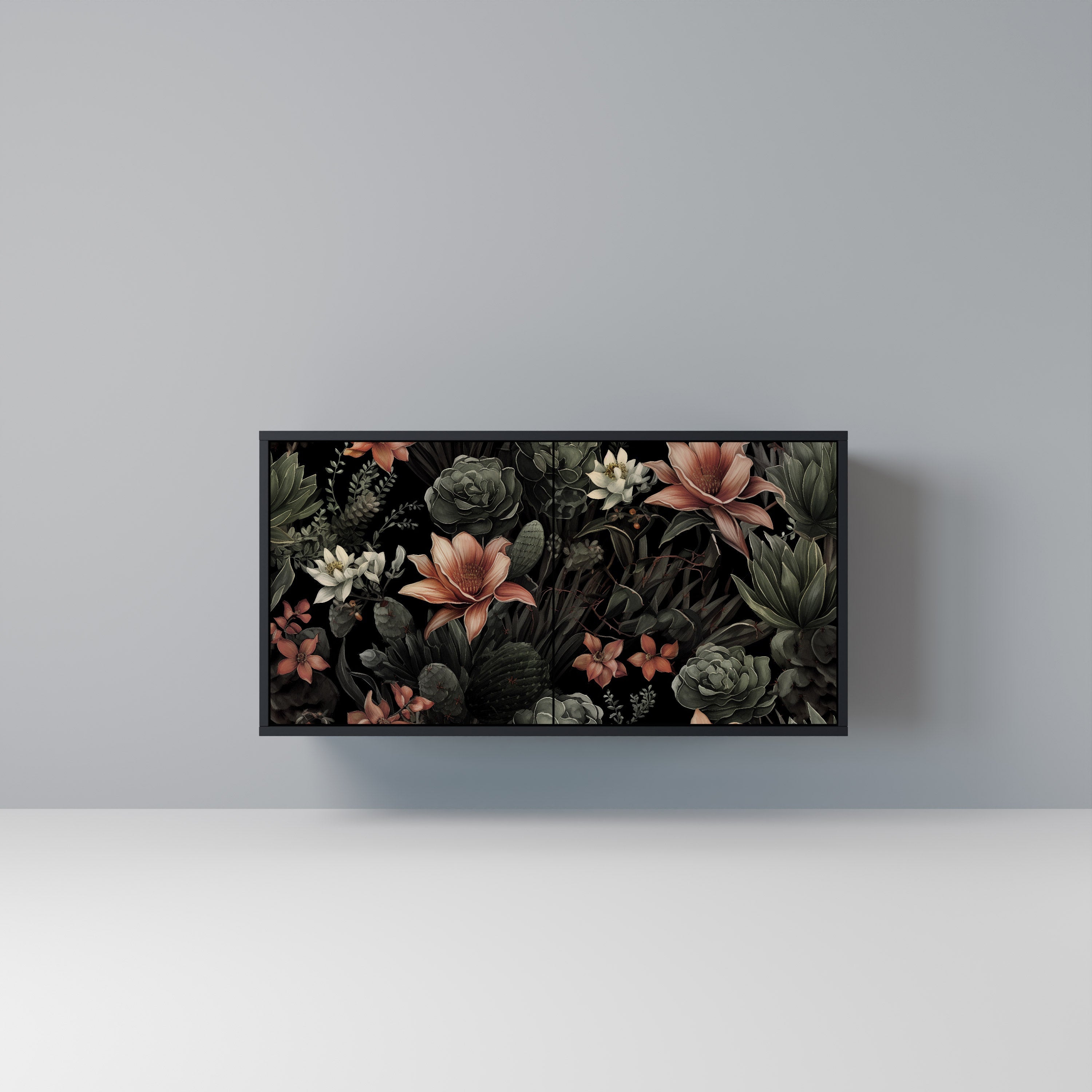 SECRET VERDURE Aparador de 2 Portas em Acabamento Preto