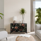 SECRET VERDURE Aparador de 2 Portas em Acabamento Preto