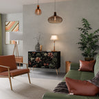 SECRET VERDURE Aparador de 2 Portas em Acabamento Preto