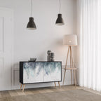 PALM VEIL Aparador de 2 Portas em Acabamento Preto