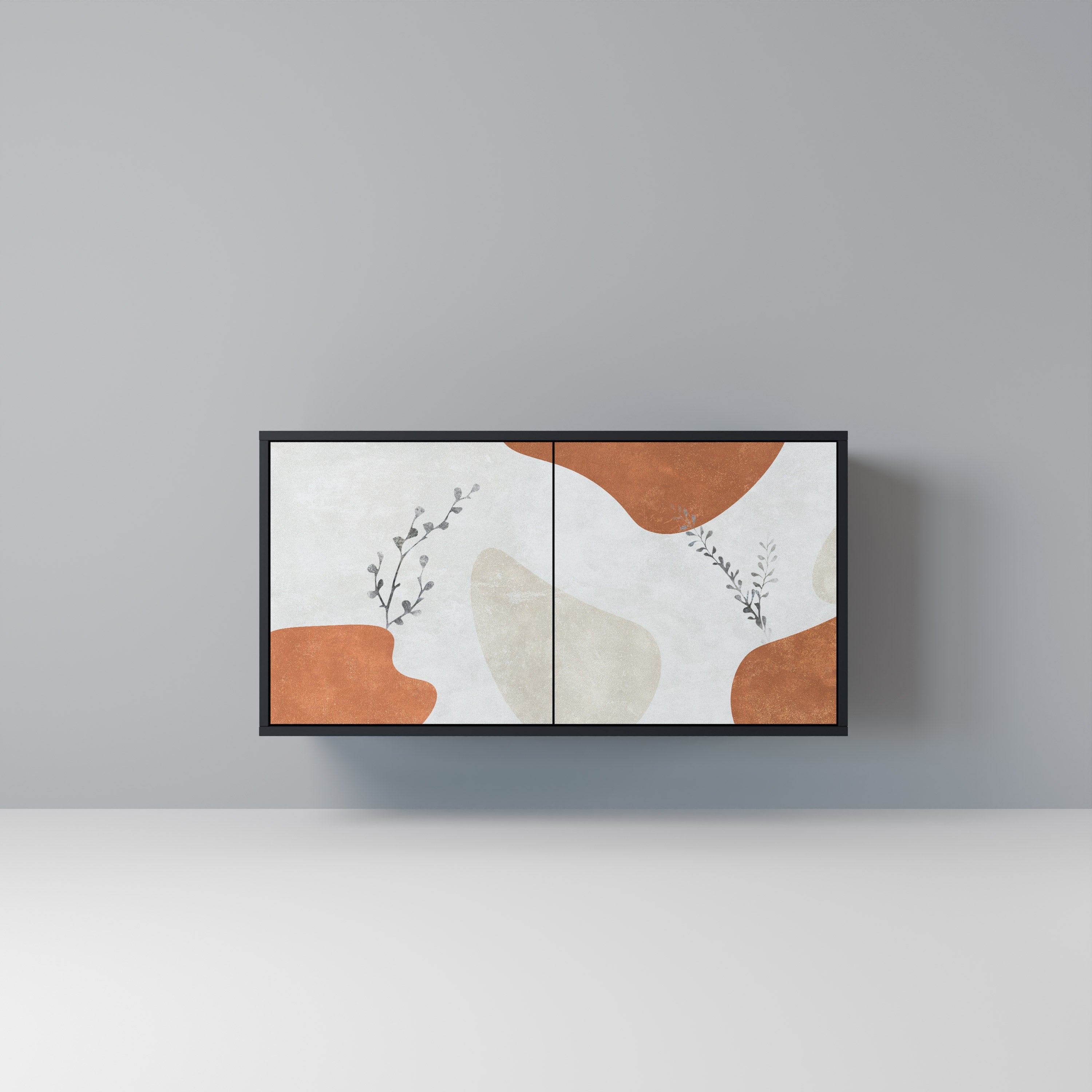 TRANQUIL TWIG Aparador de 2 Portas em Acabamento Preto