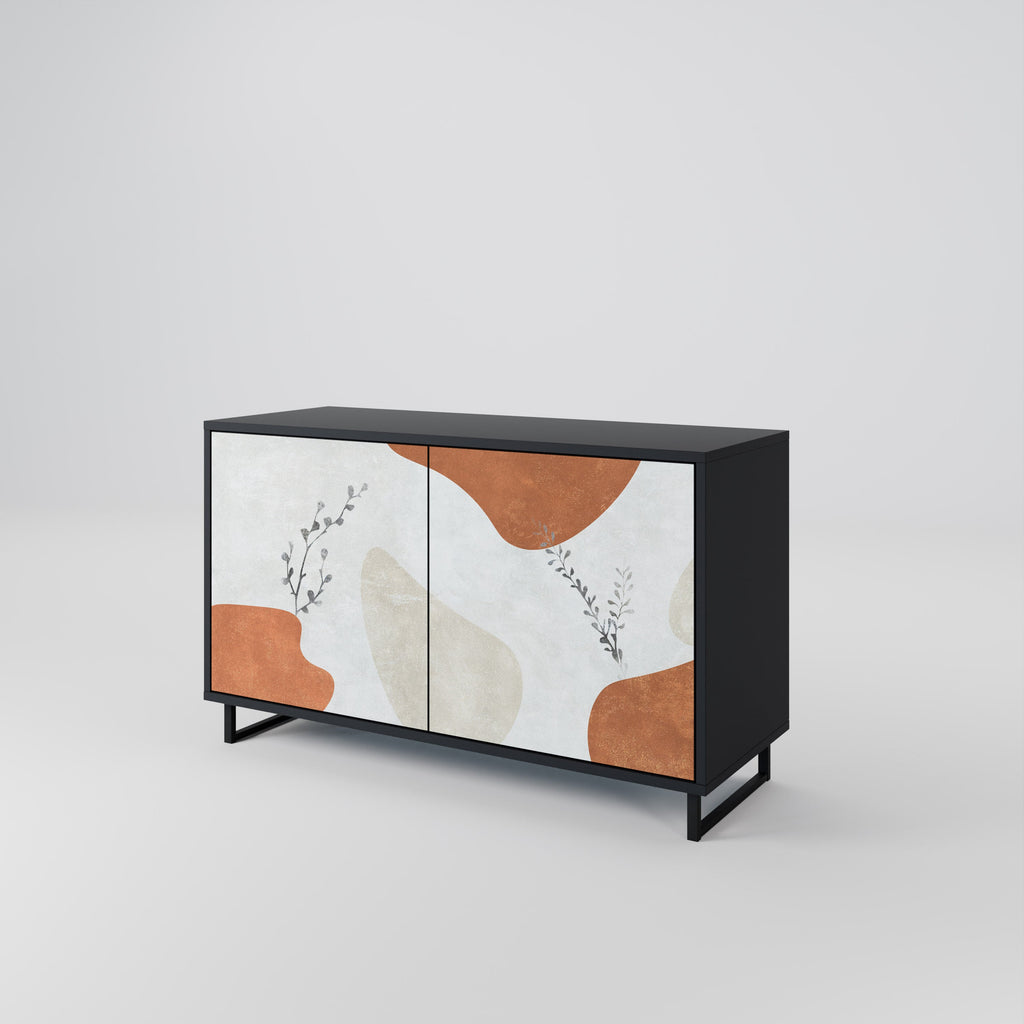 TRANQUIL TWIG 2-Door Sideboard in Black Finish