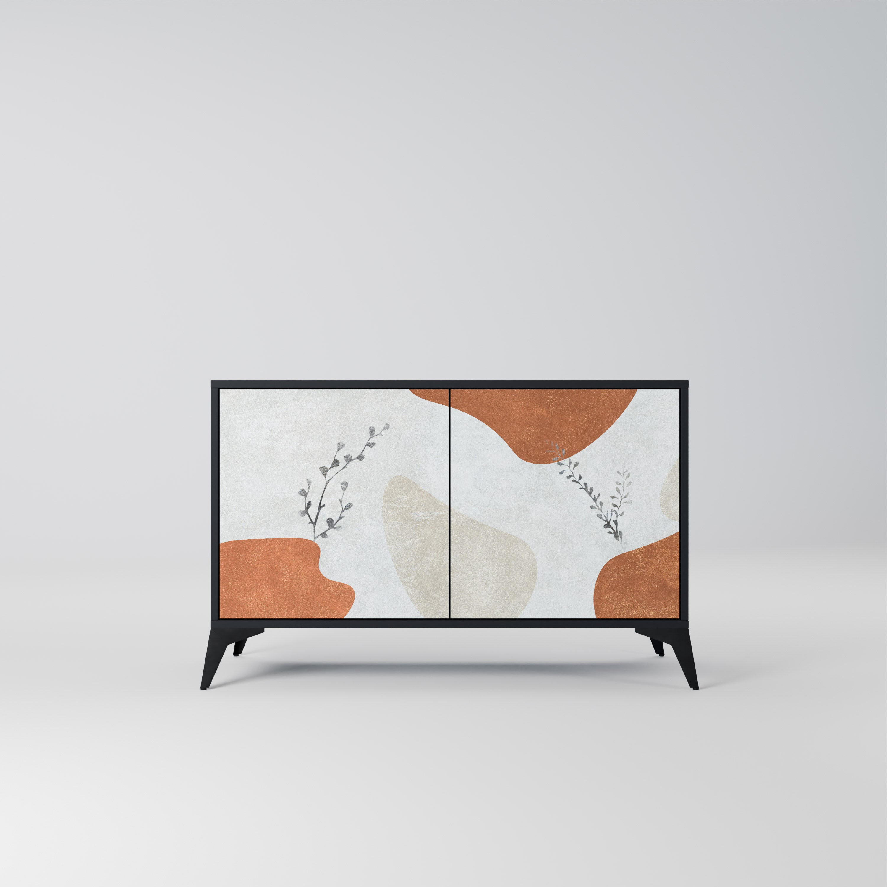 TRANQUIL TWIG Aparador de 2 Portas em Acabamento Preto