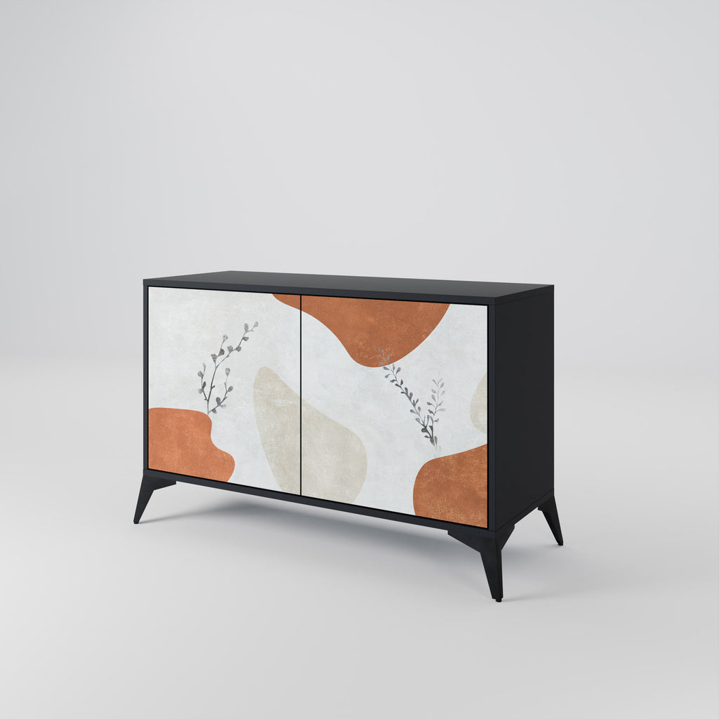 TRANQUIL TWIG 2-Door Sideboard in Black Finish