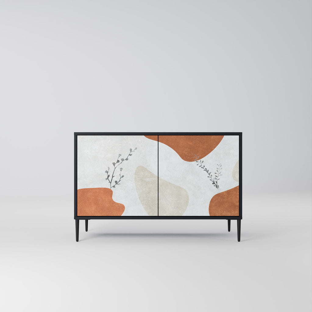 TRANQUIL TWIG 2-Door Sideboard in Black Finish