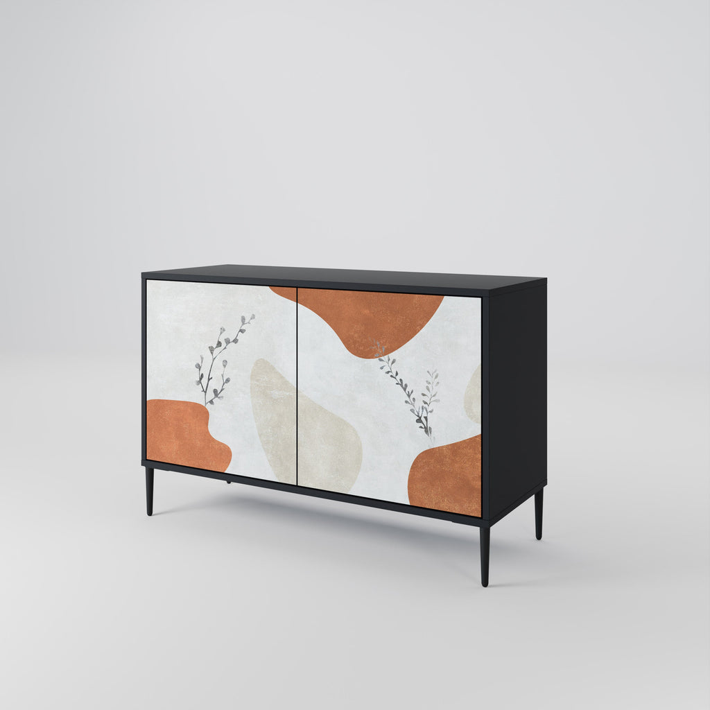 TRANQUIL TWIG 2-Door Sideboard in Black Finish