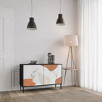 TRANQUIL TWIG 2-Door Sideboard in Black Finish