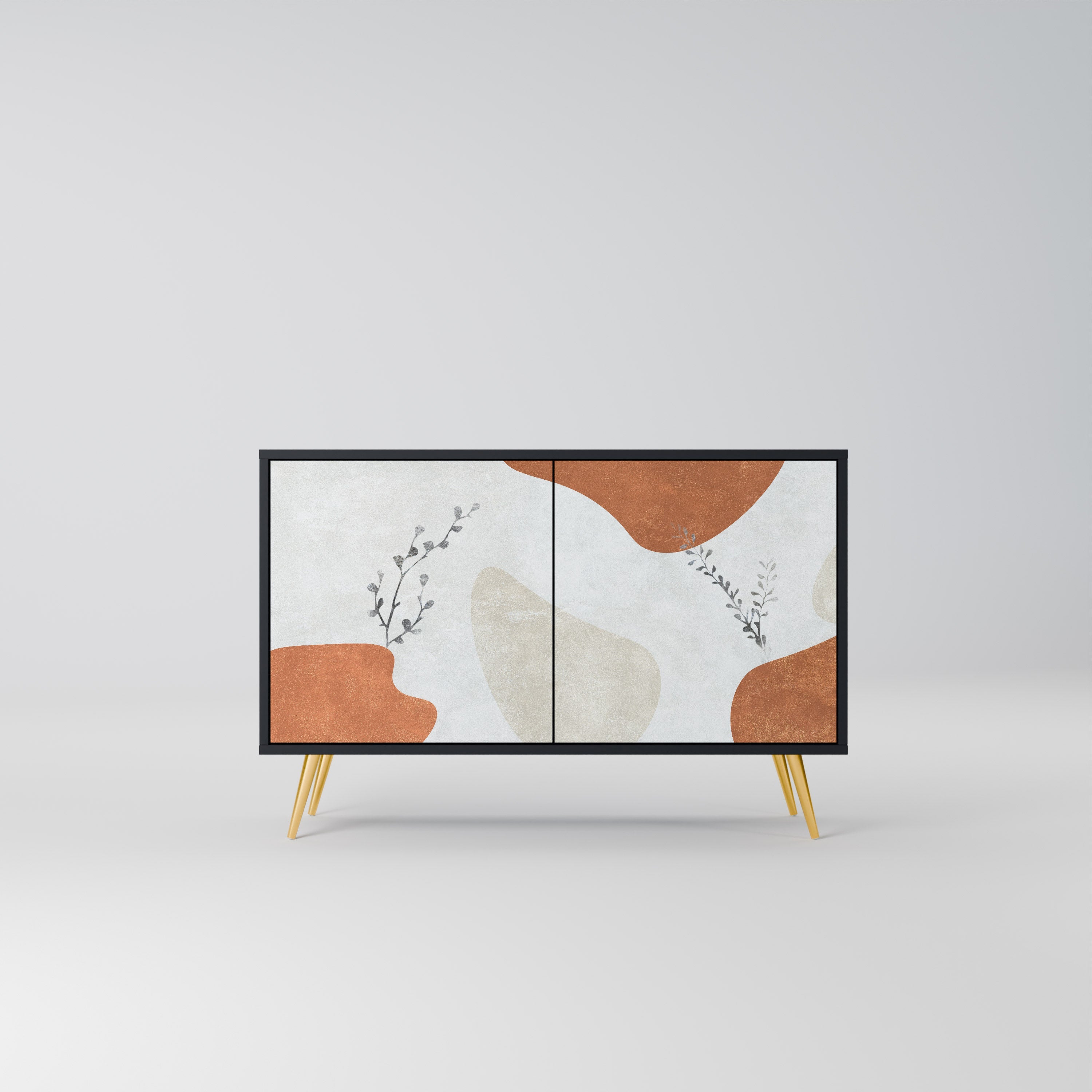 TRANQUIL TWIG Aparador de 2 Portas em Acabamento Preto