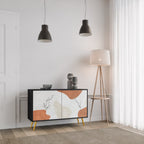 TRANQUIL TWIG 2-Door Sideboard in Black Finish