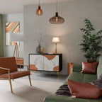 TRANQUIL TWIG 2-Door Sideboard in Black Finish