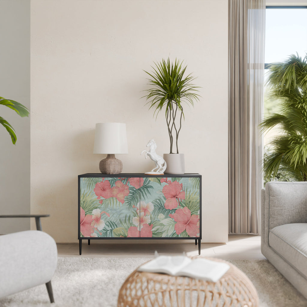 HAWAIIAN SPIRIT Aparador de 2 Portas em Acabamento Preto