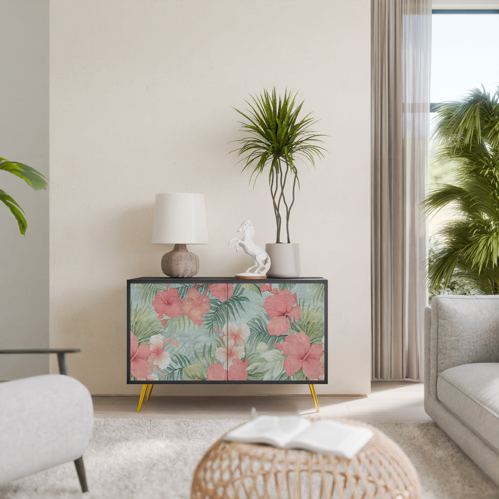 HAWAIIAN SPIRIT Aparador de 2 Portas em Acabamento Preto