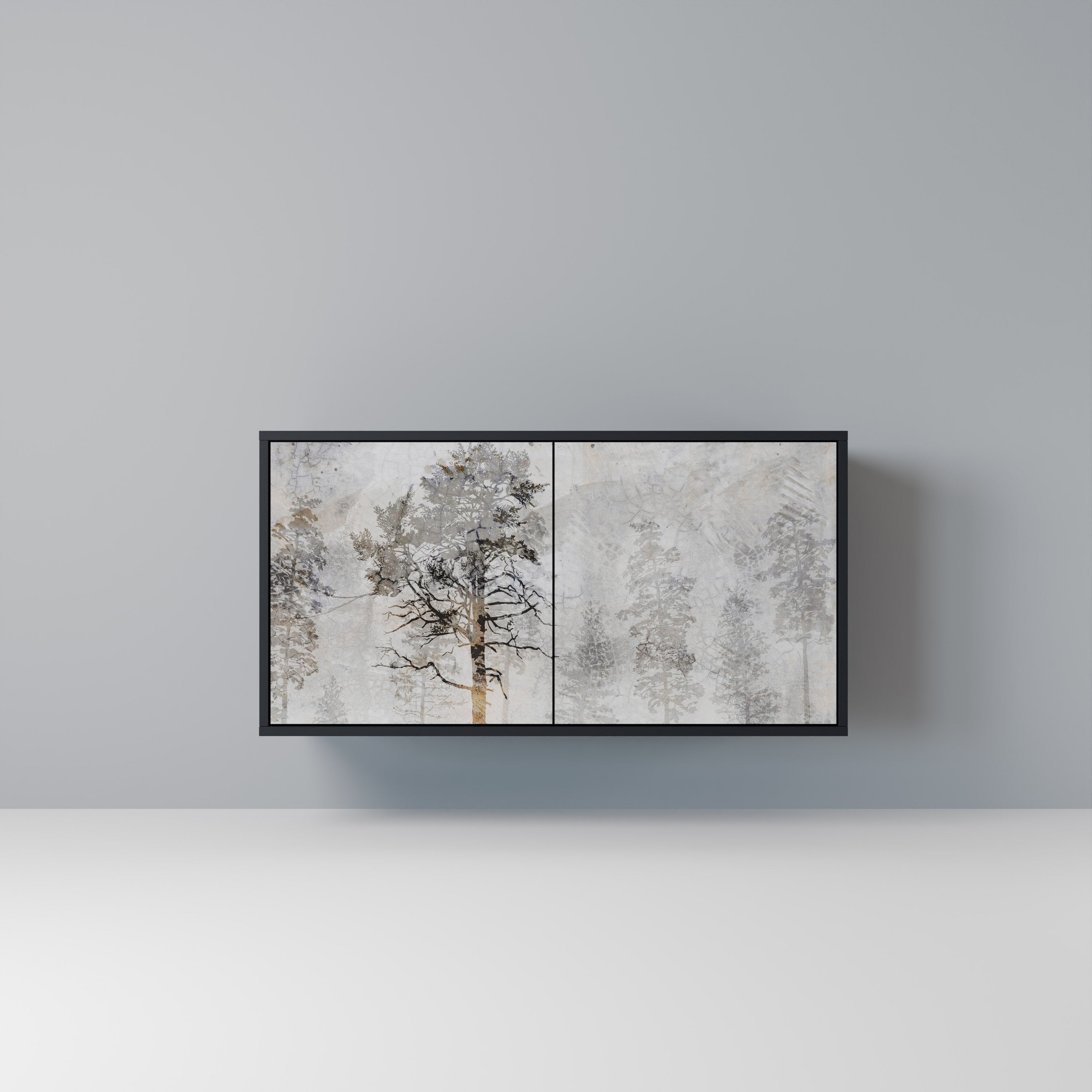 FADE IN THE TREES Aparador de 2 Portas em Acabamento Preto