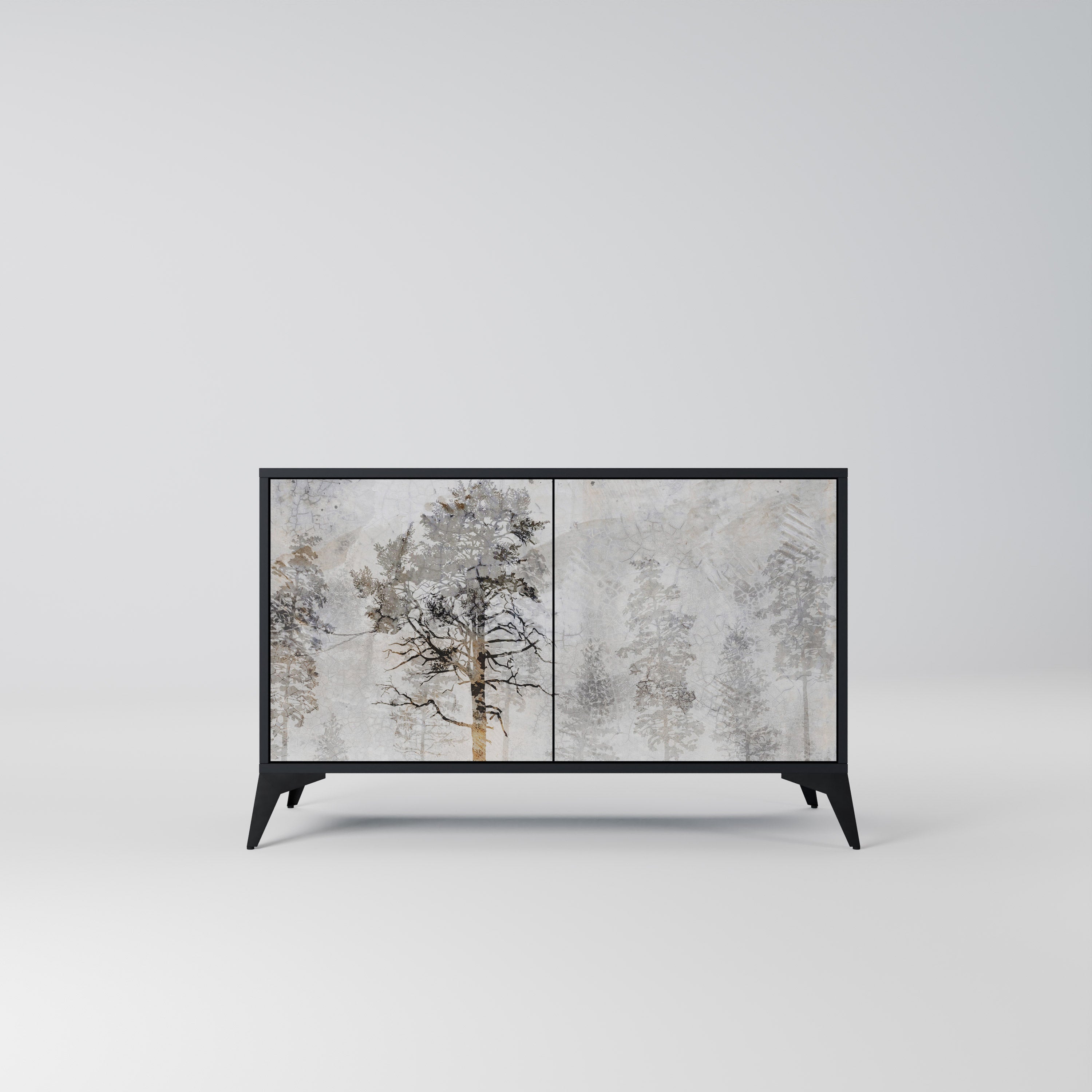 FADE IN THE TREES Aparador de 2 Portas em Acabamento Preto