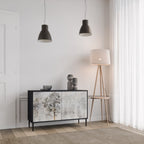 FADE IN THE TREES Aparador de 2 Portas em Acabamento Preto