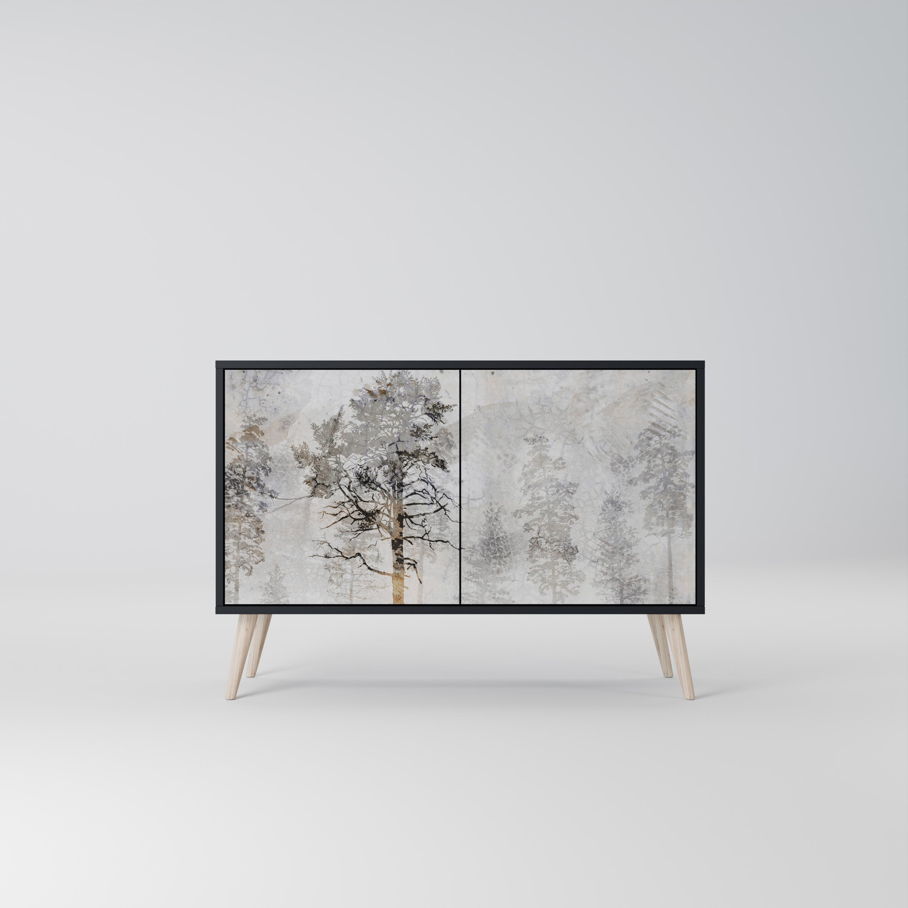 FADE IN THE TREES Aparador de 2 Portas em Acabamento Preto