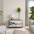 JAPANESE LANDSCAPE Aparador de 2 Portas em Acabamento Preto