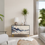 JAPANESE LANDSCAPE Aparador de 2 Portas em Acabamento Preto