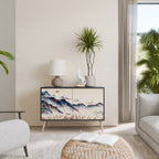 JAPANESE LANDSCAPE Aparador de 2 Portas em Acabamento Preto