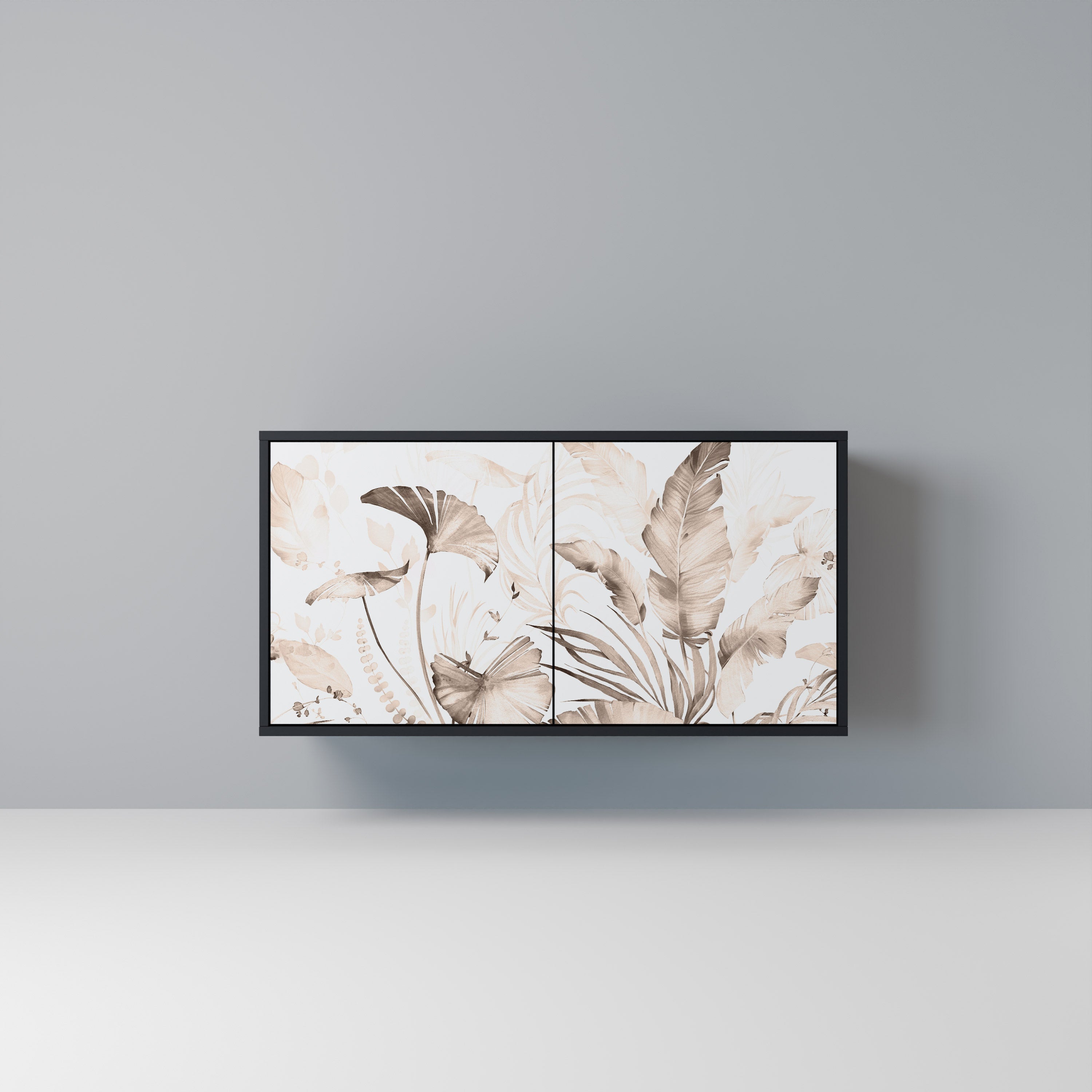 WILD TENDERNESS Aparador de 2 Portas em Acabamento Preto