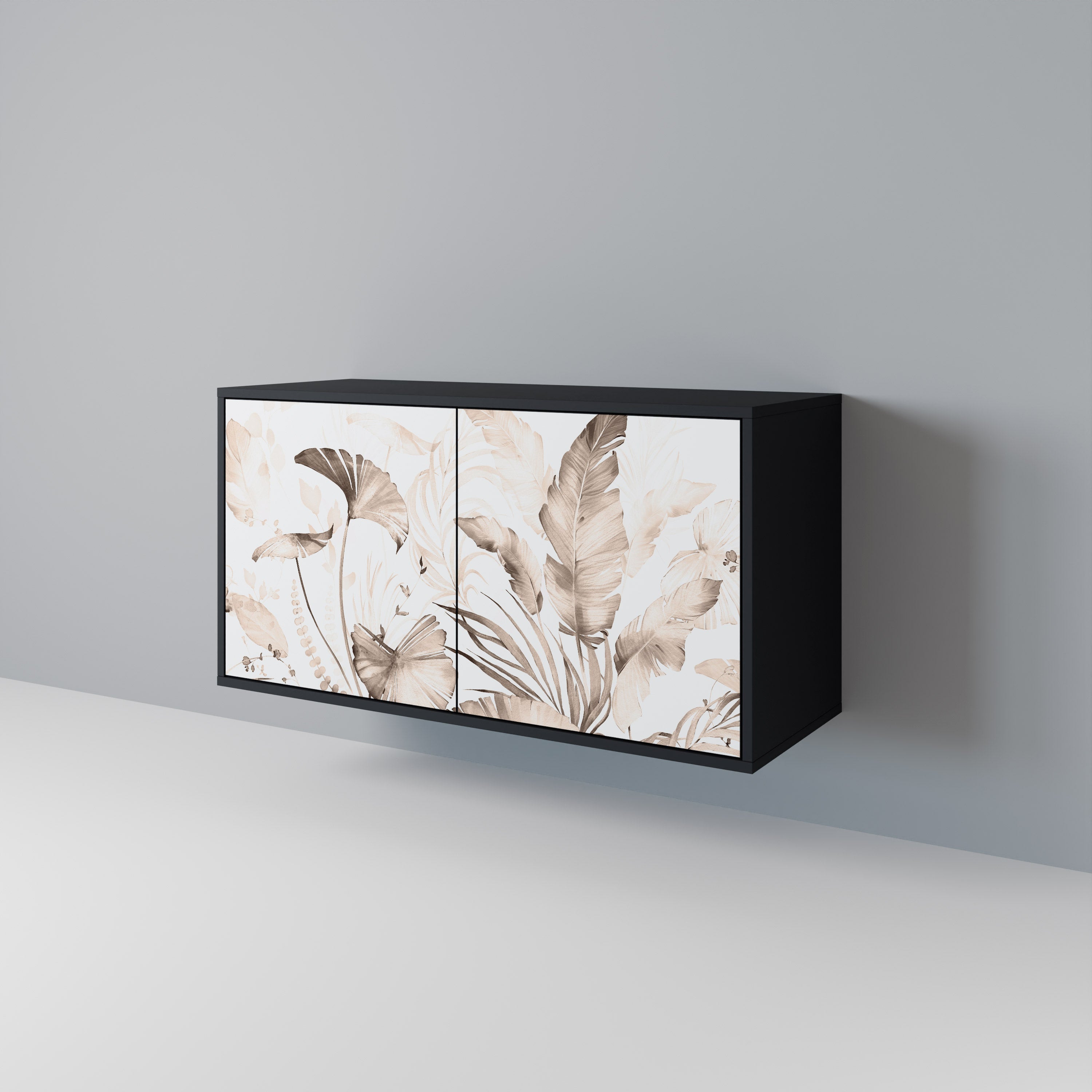 WILD TENDERNESS Aparador de 2 Portas em Acabamento Preto