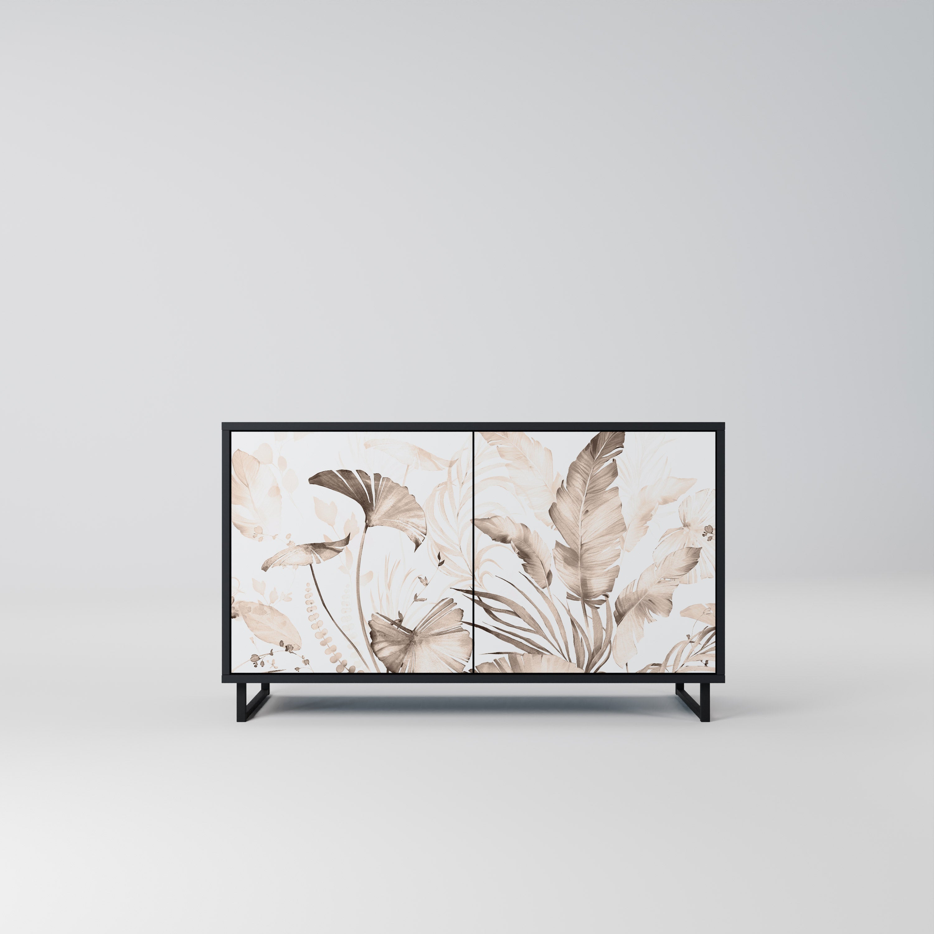 WILD TENDERNESS Aparador de 2 Portas em Acabamento Preto