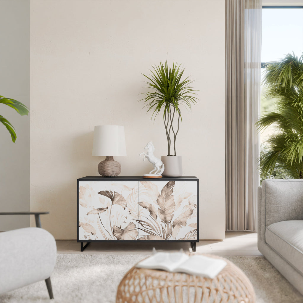 WILD TENDERNESS Aparador de 2 Portas em Acabamento Preto