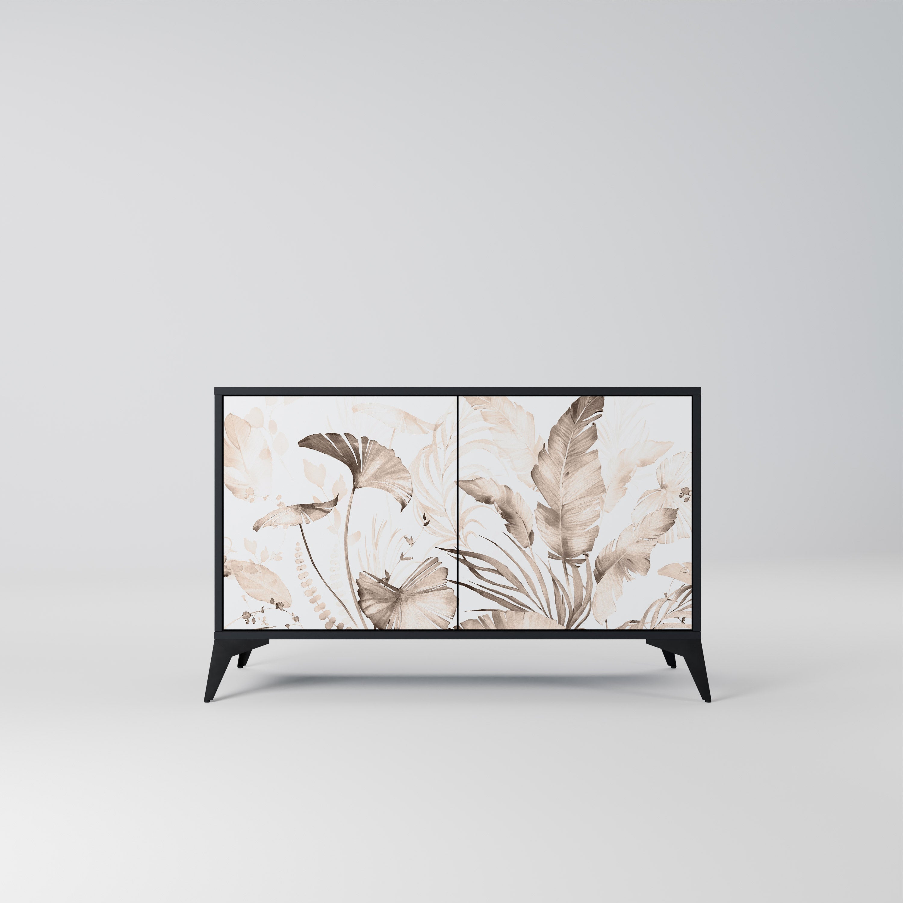 WILD TENDERNESS Aparador de 2 Portas em Acabamento Preto