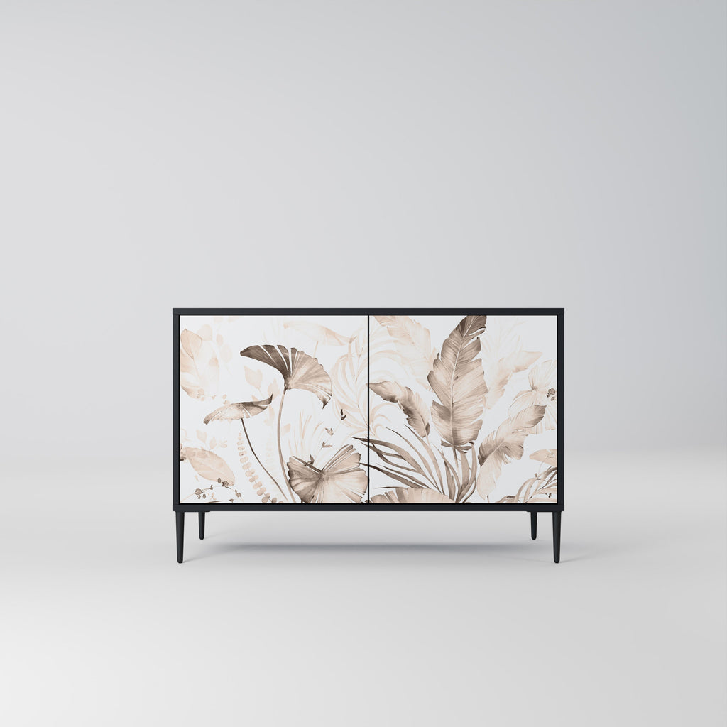 WILD TENDERNESS Aparador de 2 Portas em Acabamento Preto