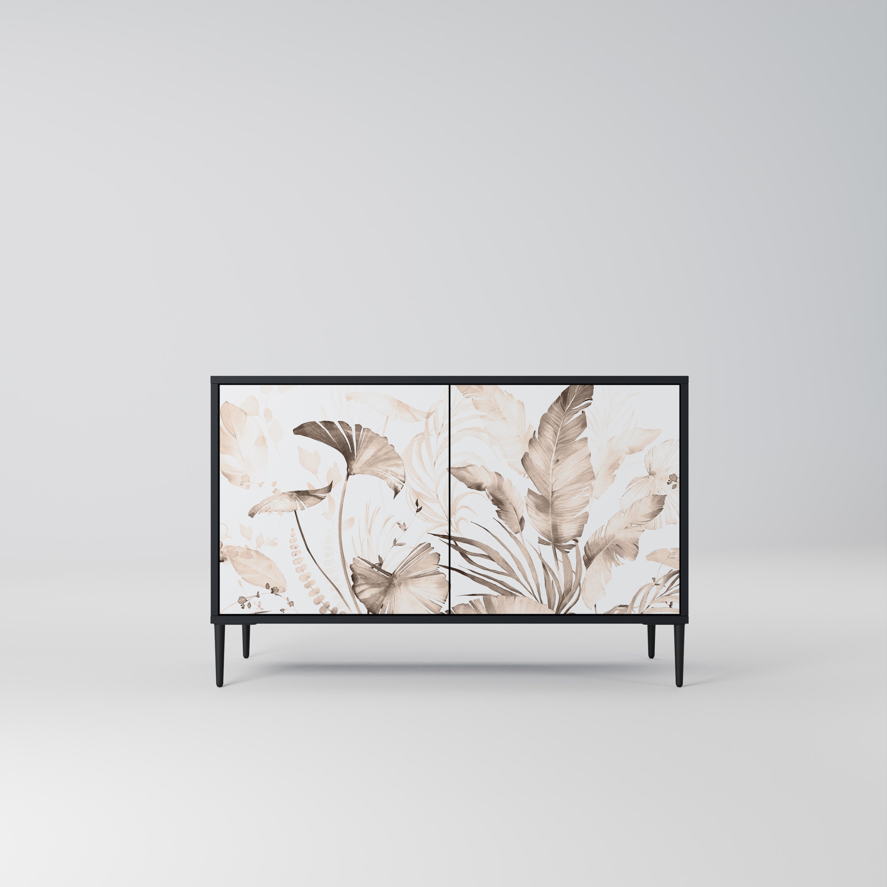 WILD TENDERNESS Aparador de 2 Portas em Acabamento Preto