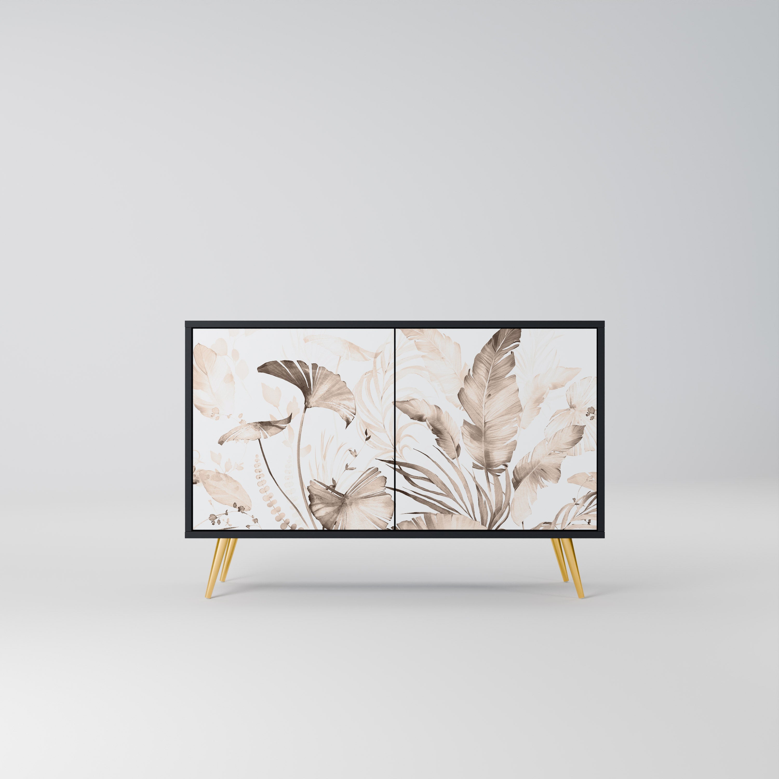 WILD TENDERNESS Aparador de 2 Portas em Acabamento Preto