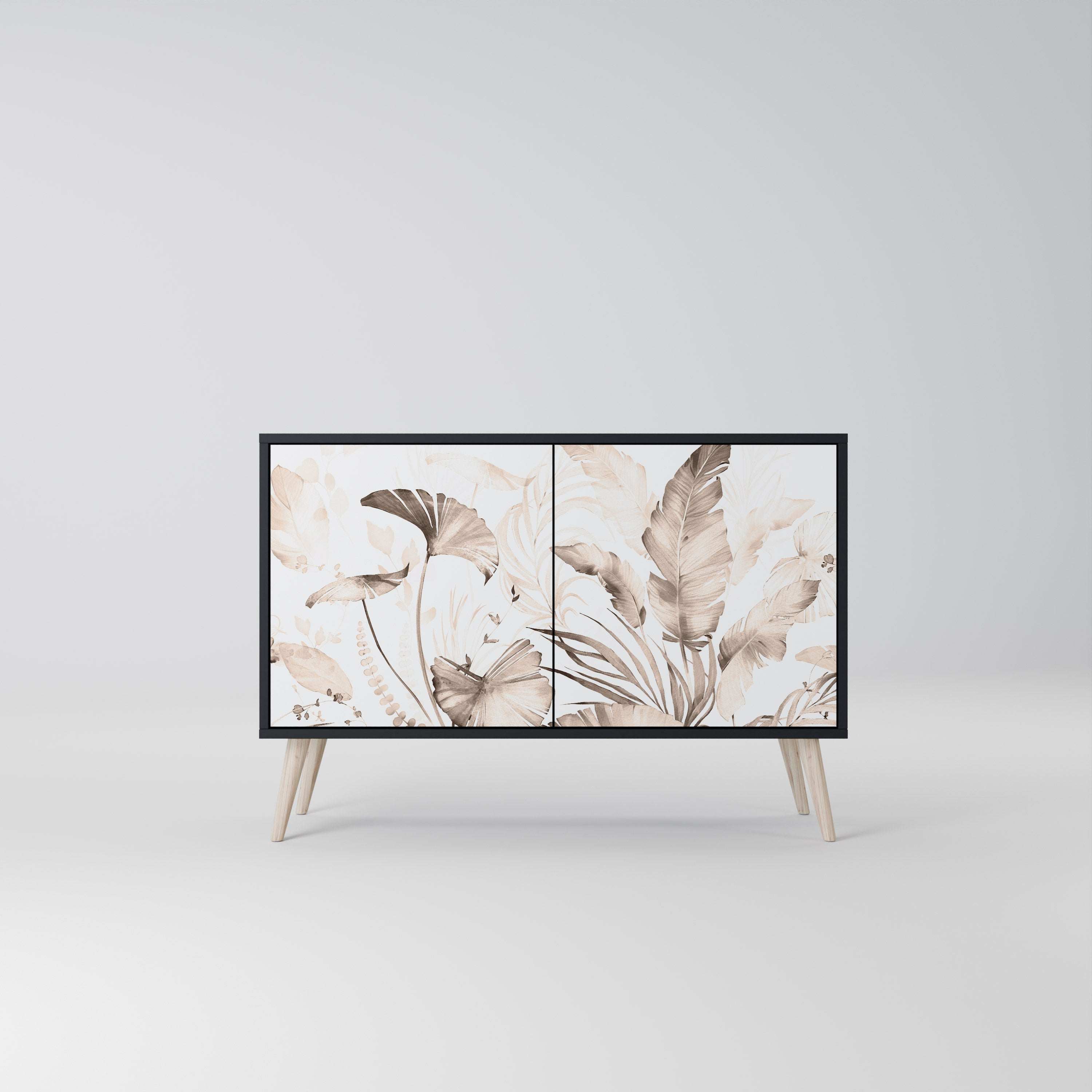 WILD TENDERNESS Aparador de 2 Portas em Acabamento Preto