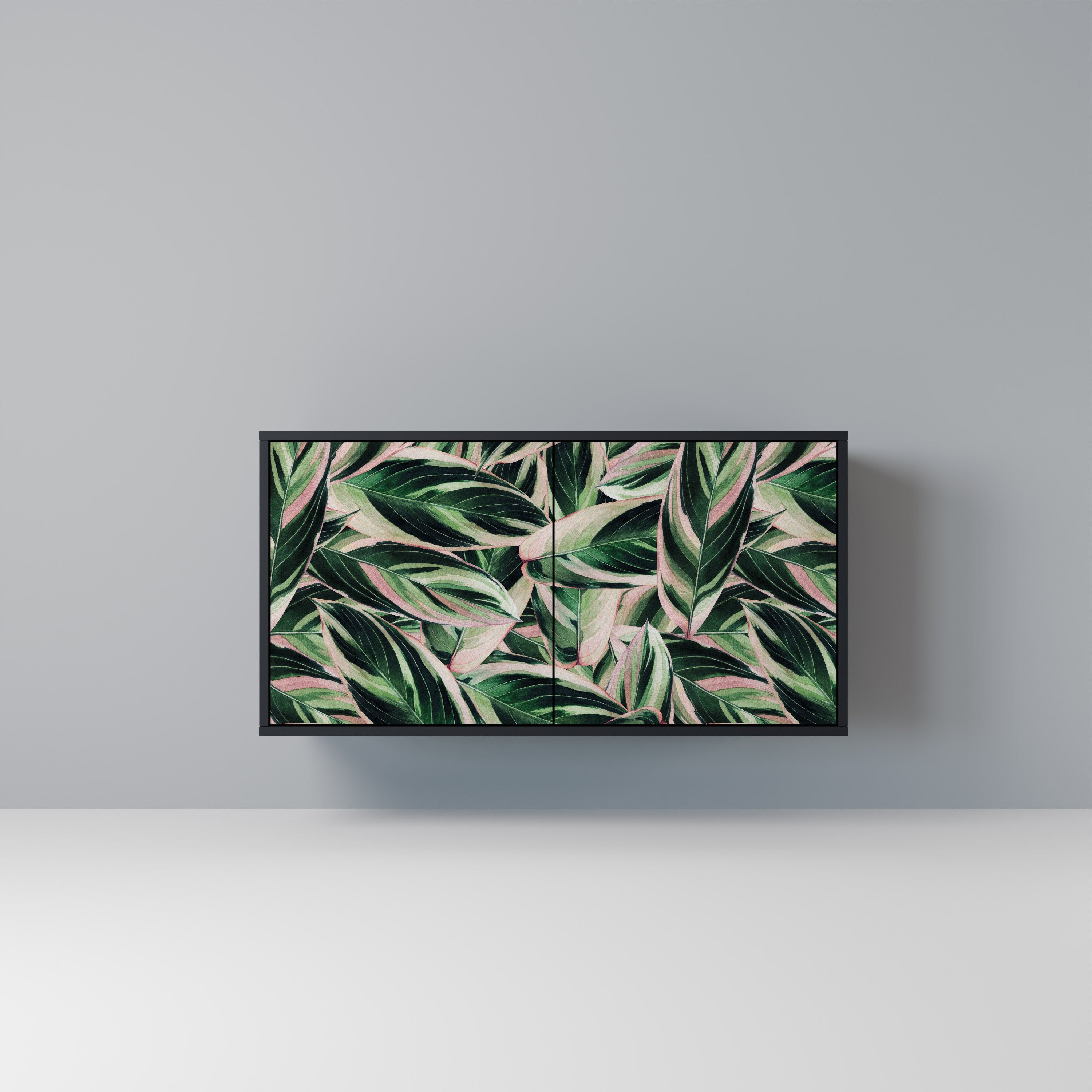 EERIE STROMANTHE Aparador de 2 Portas em Acabamento Preto