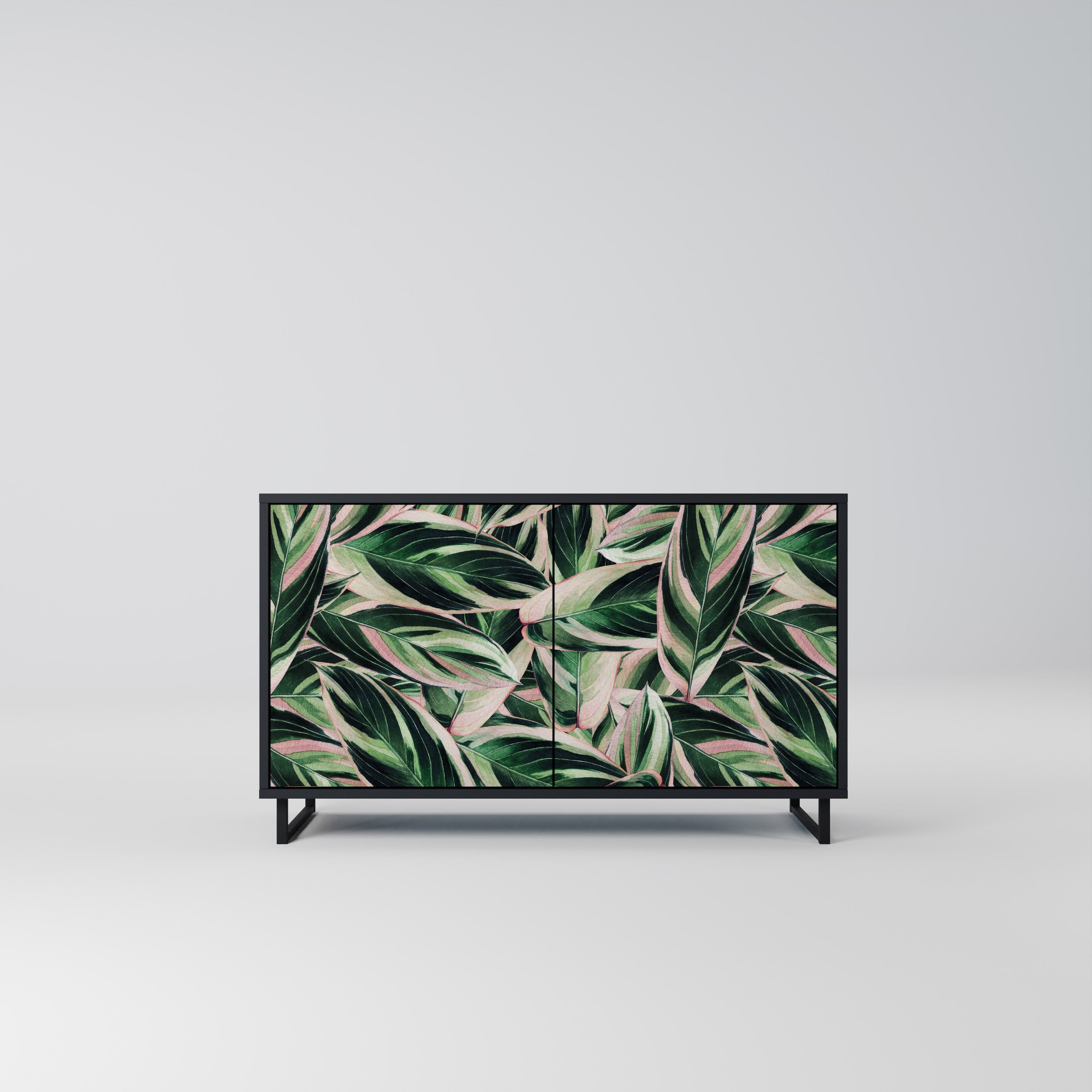 EERIE STROMANTHE Aparador de 2 Portas em Acabamento Preto