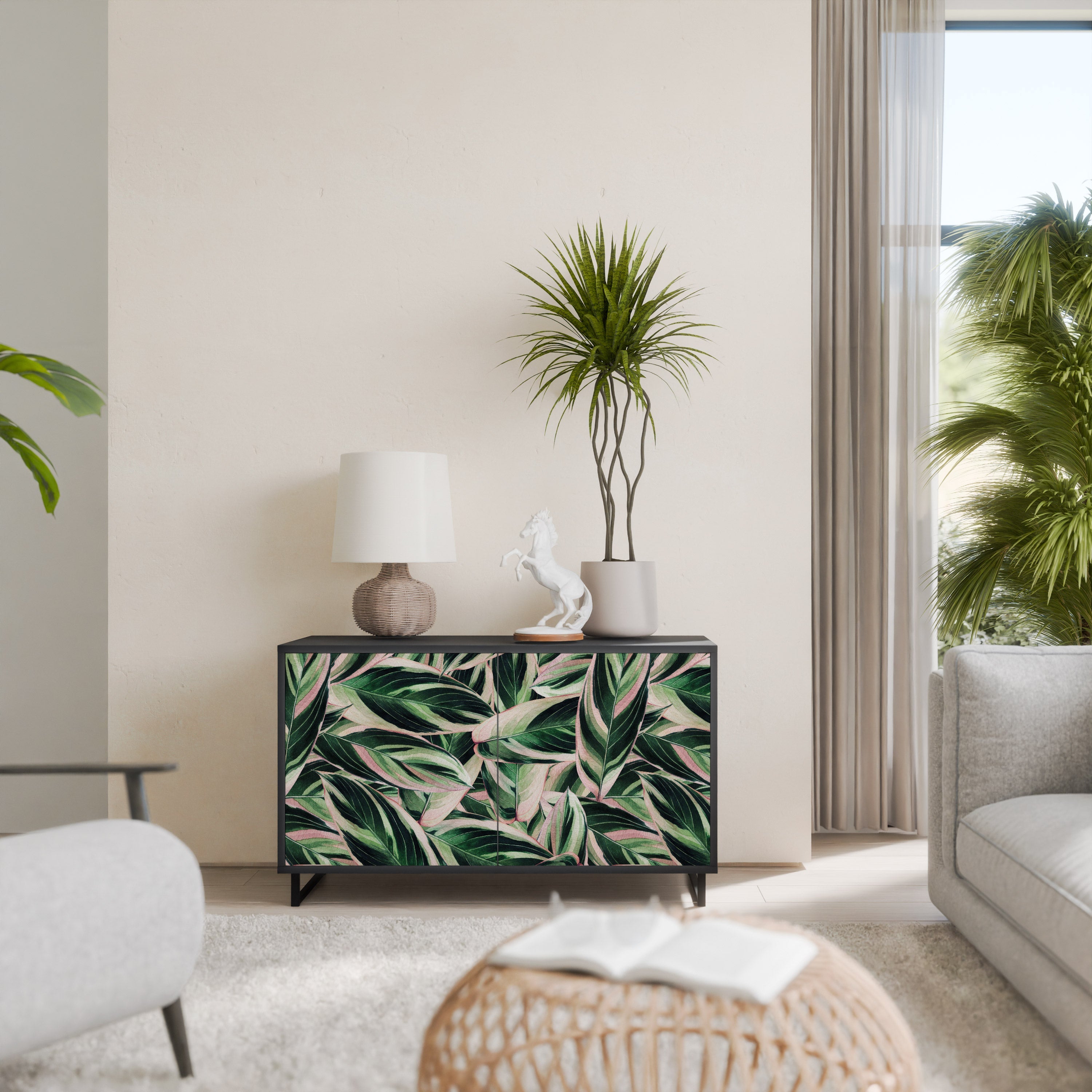 EERIE STROMANTHE 2-Door Sideboard in Black Finish