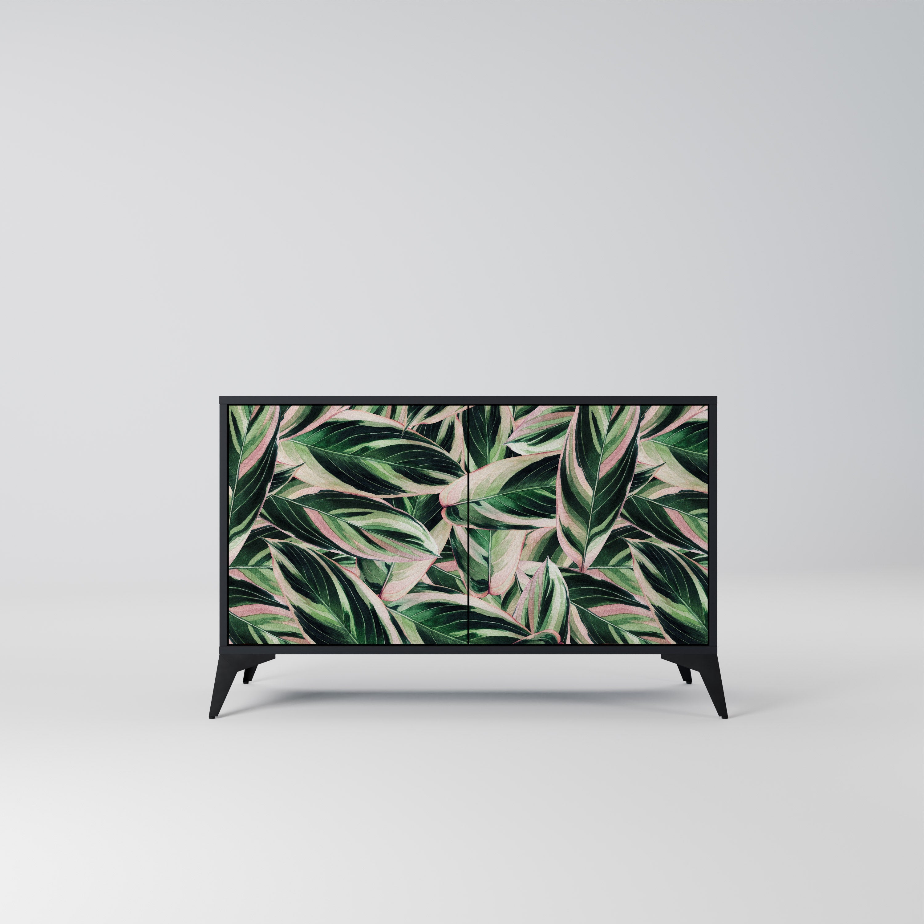 EERIE STROMANTHE Aparador de 2 Portas em Acabamento Preto