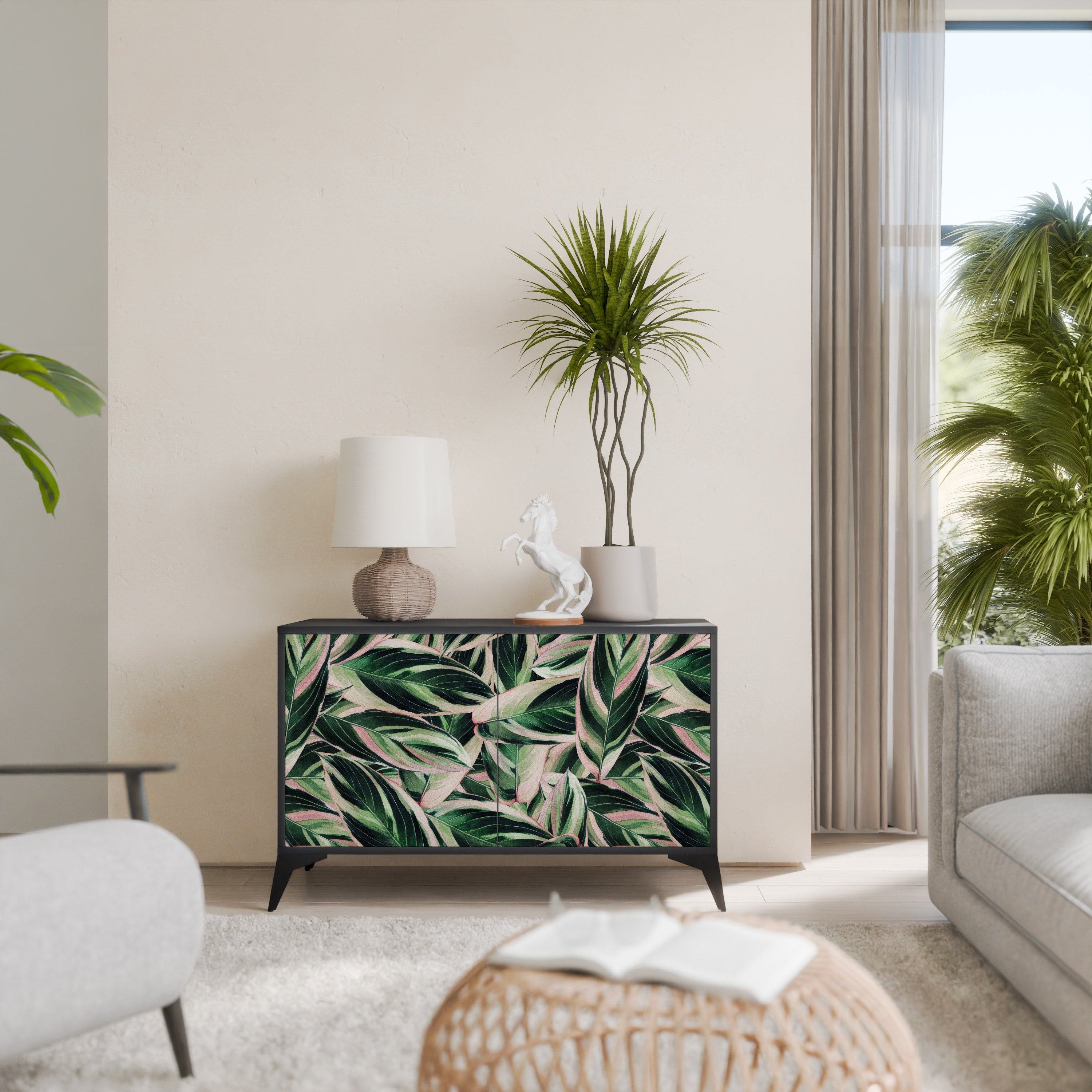 EERIE STROMANTHE 2-Door Sideboard in Black Finish