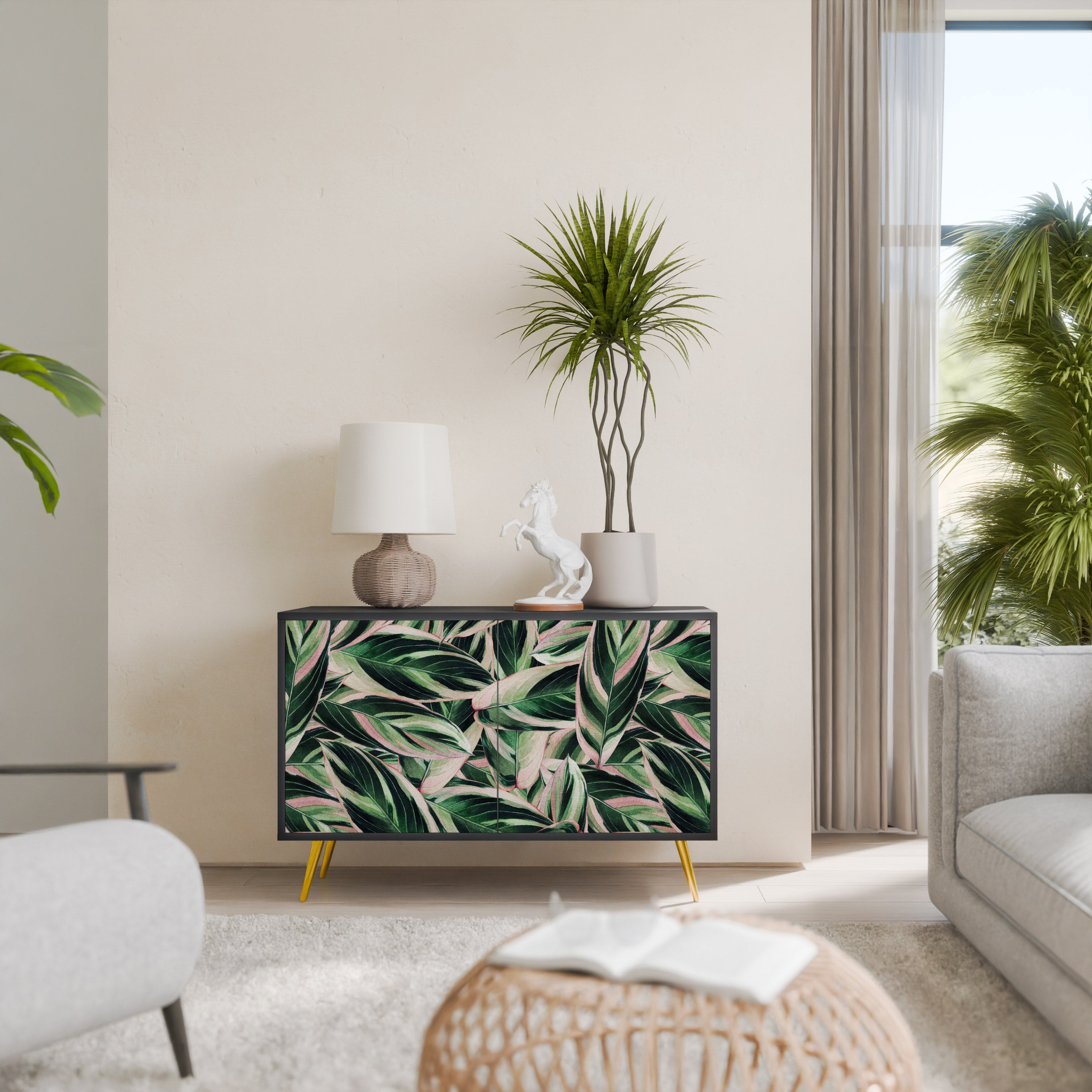 EERIE STROMANTHE 2-Door Sideboard in Black Finish