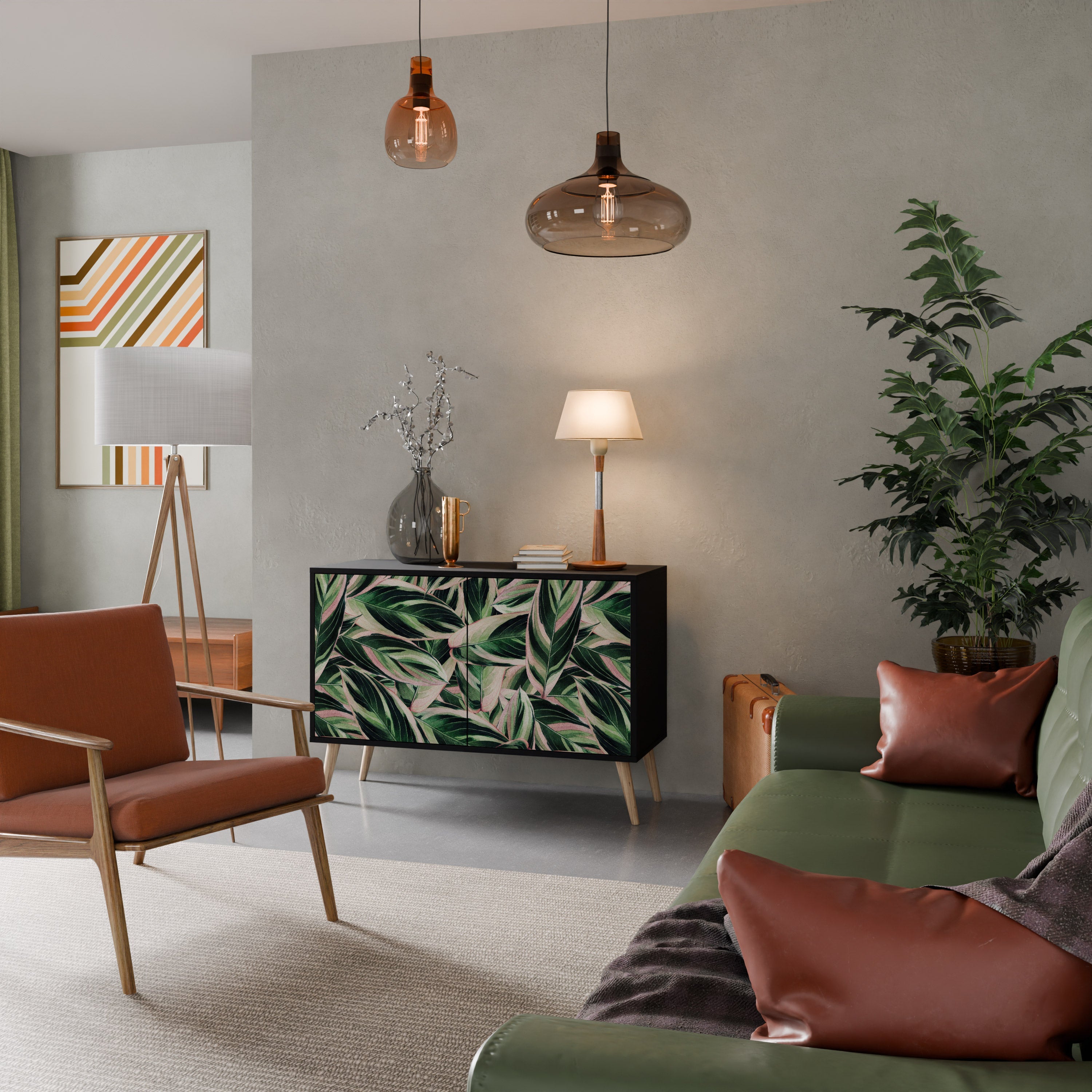 EERIE STROMANTHE 2-Door Sideboard in Black Finish