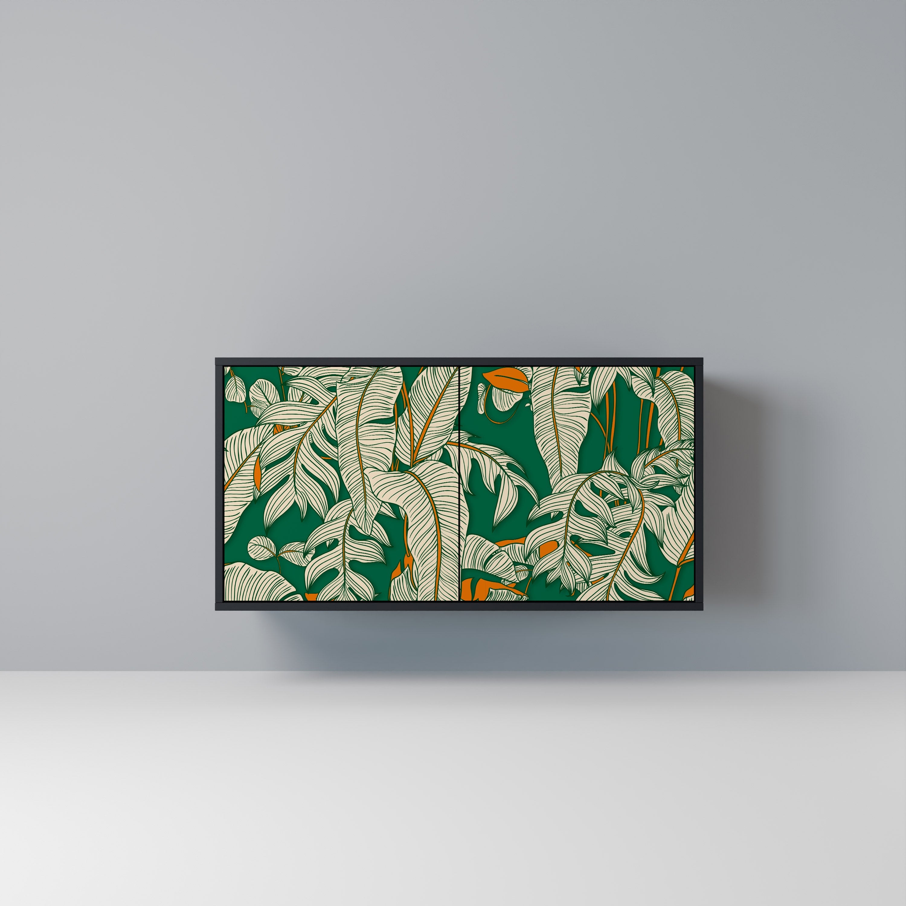 VERDANT PLEASURES Aparador de 2 Portas em Acabamento Preto